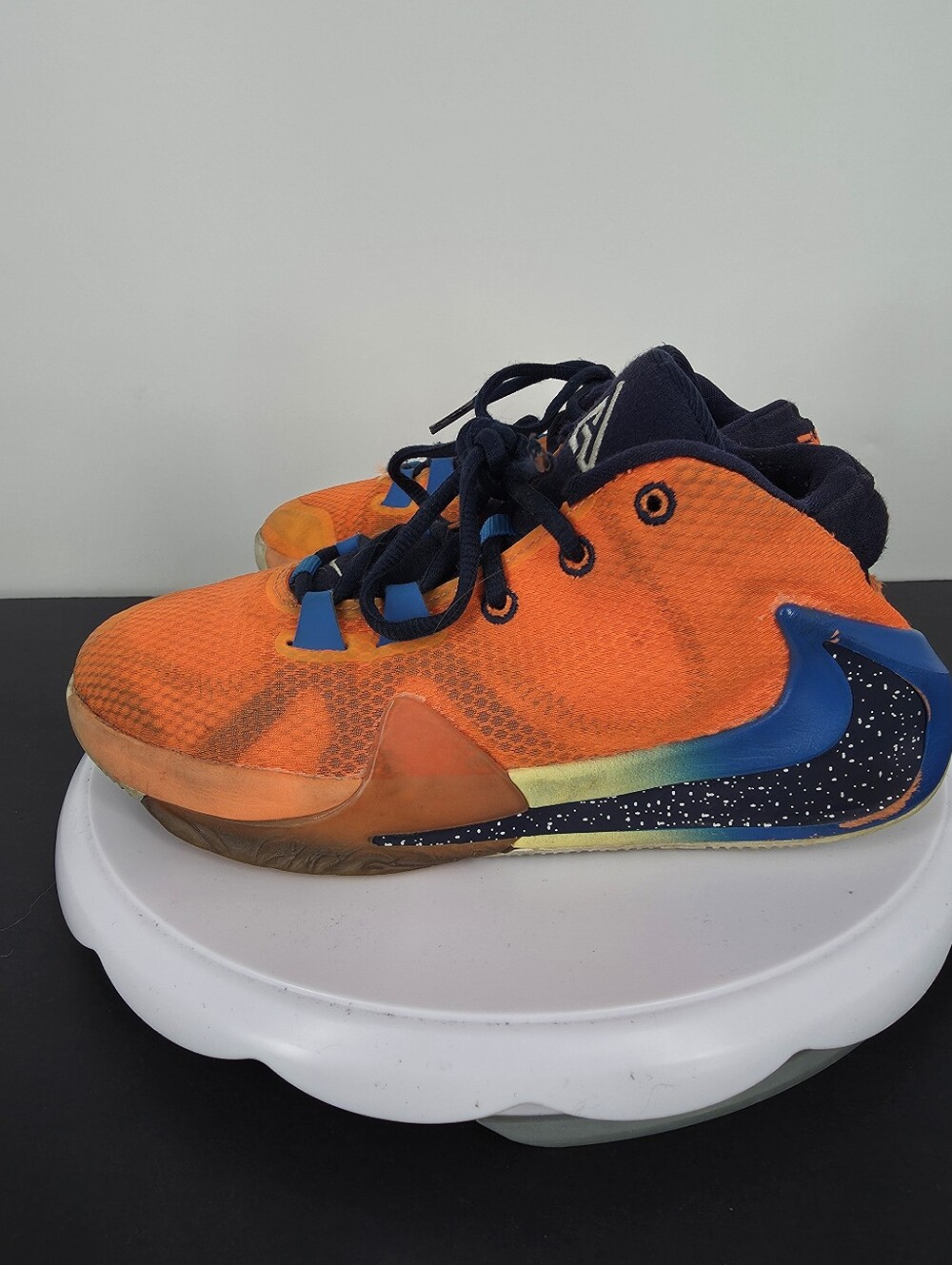 Nike Zoom Freak 1 All Bros Total Orange Navy Blue Kids Shoes Size 4.5Y W6